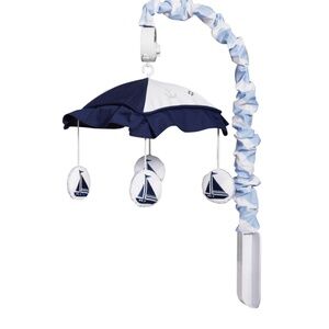 Baby Crib Mobile, Nursery Mobile for Crib with Music Wind Up Spinner Nautical